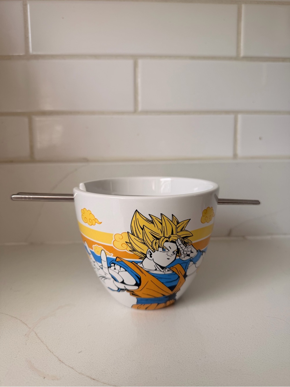 Dragon ball anime White Ceramic ramen Bowl
